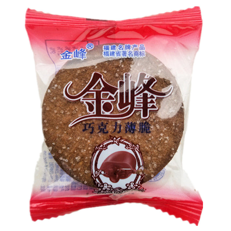 金峰香蕉薄脆白糖饼干整箱散称独立小包装办公休闲甜零食品巧克力