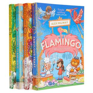 Hotel Flamingo 1-4 火烈鸟公馆4册 儿童故事绘本 幽默小说图画书 英文原版 进口图书 6-9岁 儿童读物 又日新