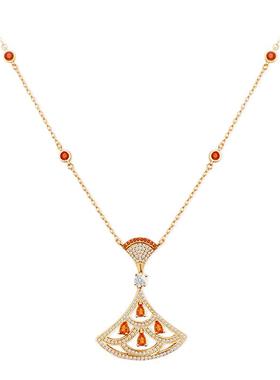 镂空满钻裙子项链女士轻奢高级感