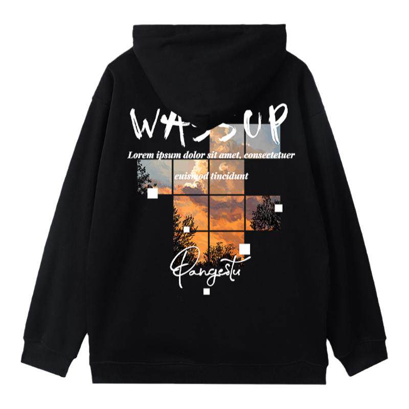WASSUP天空彩绘重磅连帽卫衣