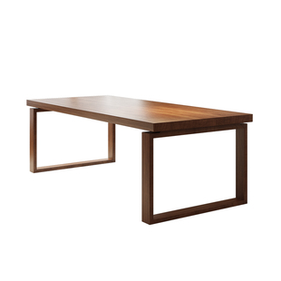 去客厅实木书桌莫比恩餐桌一体大板桌书房家用办公桌工作台长桌子