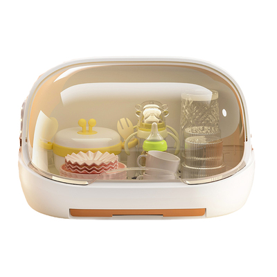 奶瓶碗筷收纳箱沥水架防尘防污