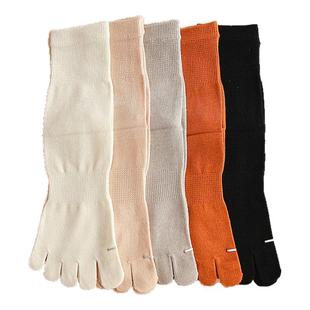 桑蚕丝五指袜子男女中筒春秋四季透气防臭排汗绢丝商务分趾袜速干