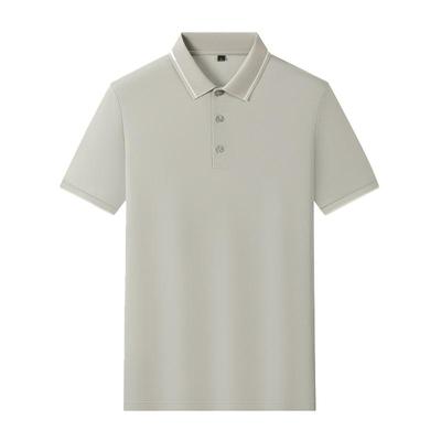 虎豹2025新款男女同款短袖T恤商务POLO含桑蚕丝亚麻可定制工作服