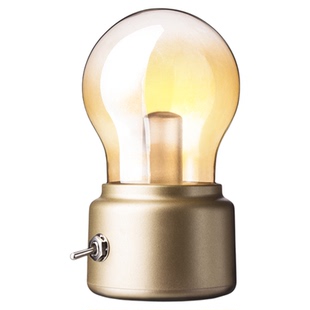 法式复古灯泡小夜灯睡眠卧室床头灯氛围创意柔光护眼充电台灯