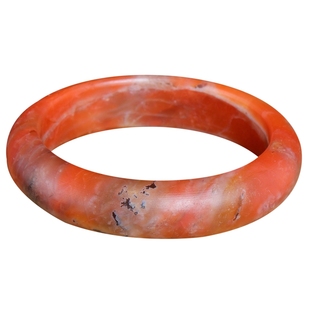 天然保山南红手镯捡漏放漏铁皮包浆母岩料镯子女款饰品生日礼物