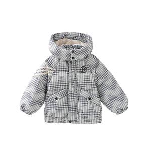 MOMOCO/玛米玛卡男童连帽羽绒服2025冬季新款中大童韩版保暖外套