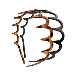 纹理感波浪带齿头发发箍女2024新款高颅顶压发发卡洗脸头箍头饰夏