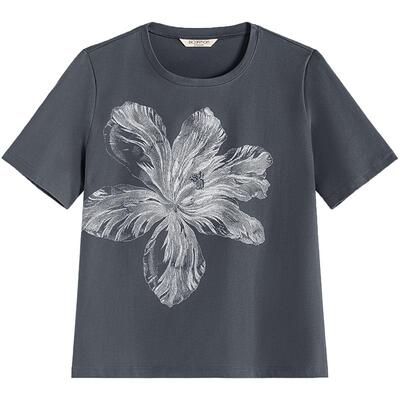 宽松百搭短袖例外印花T恤