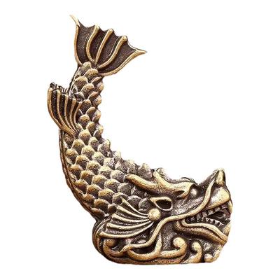 纯黄铜龙之九子鸱尾螭吻鸱吻摆件厨房家居饰品客厅办公室装饰茶宠