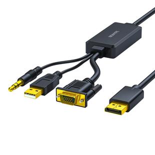 电脑vga转dp线vga转dp双向vga输出vga主机转dp显示器 vga转dp接头