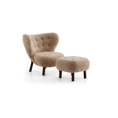 仿羊羔毛意式极简休闲椅