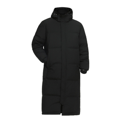 拉夏贝尔羽绒服男女同款2025中长款宽松纯色加厚保暖鸭绒情侣外套