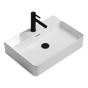 台上盆洗手盆单盆阳台家用方形洗脸盆卫生间陶瓷酒店洗漱盆一体盆