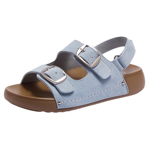 骆驼女鞋2025夏季新款时尚休闲青春潮流勃肯鞋清凉休闲凉鞋百搭