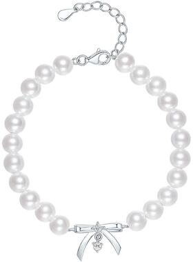 周六福S925银手链女芭蕾蝴蝶手饰高级感小众百搭送女友节日礼物