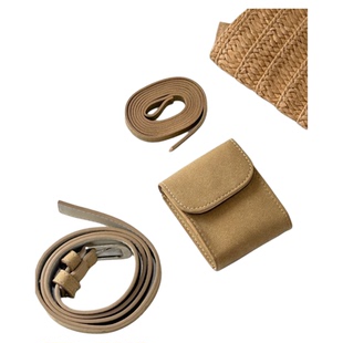 秋冬新款纯色简约穿搭多用腰带挂脖包韩系腰包斜挎迷你包皮带腰包