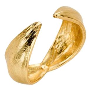 SOFT ROOM双面果荚肌理开口尾戒可调节简约小众设计素戒指高级感