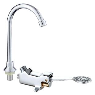 医用脚踏式水龙头开关医院单冷食品工厂面盆实验室脚踩冲水阀门