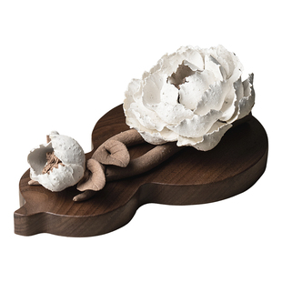 烛也非遗手工瓷花线香插底座创意高级感小众摆件香托礼品生日礼物