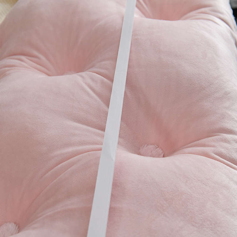 可爱毛绒靠背双人靠枕床上大抱枕床头软包兔绒造型床头靠垫可拆洗