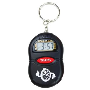 整点语音报时老人手表男学生表女中文会说话电子表盲人钥匙扣挂表