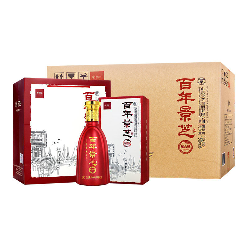 百年景芝52度500ml*6浓香白酒