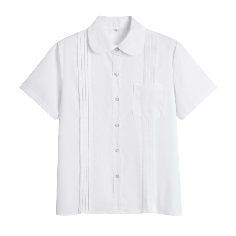 lulu夏季娃娃领白衬衫夏
