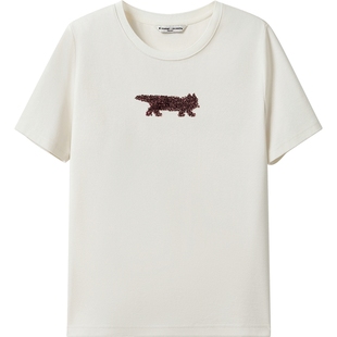 【倪妮同款】播休闲短袖T恤女春夏航海宽松上衣BDS1YD1577