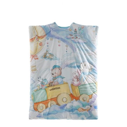 贝肽斯[胎脂皮]儿童防踢睡被加厚保暖睡袋幼婴儿宝宝秋冬防踢被子