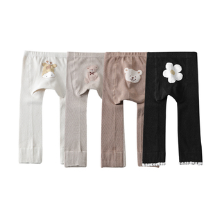 婴儿打底裤春秋款大屁屁裤白色裤袜女童宝宝连裤袜夏季儿童打底袜