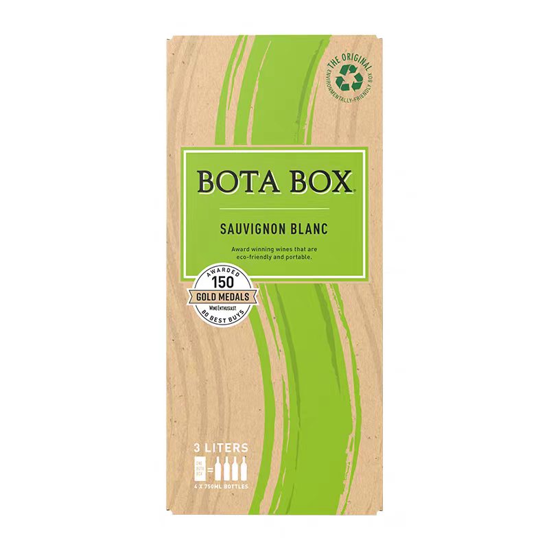 botabox勃塔宝盒长相思白葡萄酒3升美国原装进口