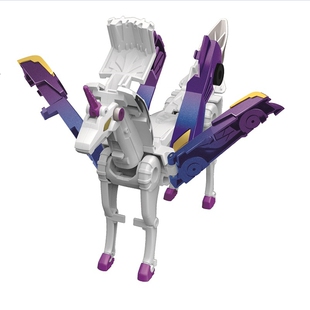 咖宝车神合金版云际天马独角兽合体碰撞二合一儿童磁吸变形玩具