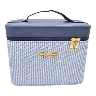 大容量化妆包女2025新款便携护肤品收纳包手提硬壳化妆盒分隔带盒