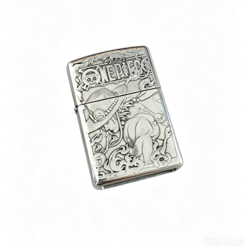 zippo正品海贼王火拳艾斯联名二次元动漫白铜防风煤油打火机送礼