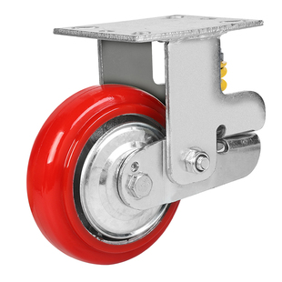 4寸6寸弹簧减震万向轮子8寸带刹车重型铁芯静音聚氨酯防避震脚轮