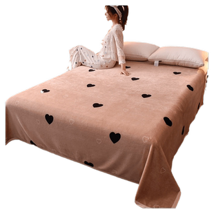 毛毯垫子床垫珊瑚绒铺床毯子床上用牛奶绒床单绒毯法兰绒加绒床盖