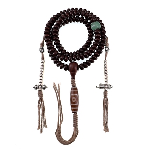 【收藏】天然紫金钵盂菩提子佛珠108颗天珠手串男念珠女藏式手链