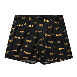 霹危斯男士阿罗裤宽松纯棉内裤男生居家短睡裤女夏孖烟通大裤衩