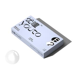 优瞳隐形眼镜月抛学生近视镜片透明高清2片装带度数非美瞳日抛