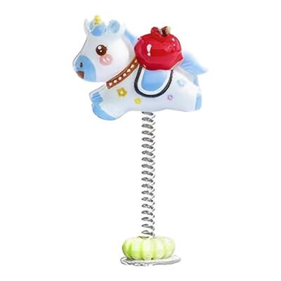 萌趣生肖马新年中控台汽车摆件