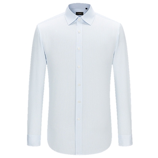 【商场同款】雅戈尔官方夏季新款商务男士浅蓝长袖衬衫YLDP110785