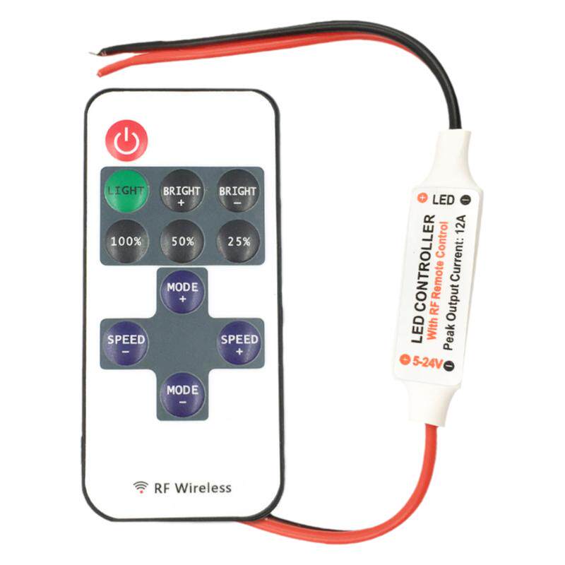 单色灯带12V迷你RF控制器24v调光器无线射频遥控器LED控制开关5V