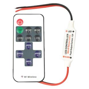 单色灯带12V迷你RF控制器24v调光器无线射频遥控器LED控制开关5V