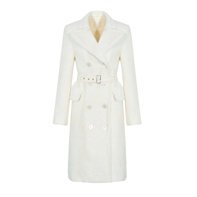 BBBLUE冬季恋歌毛领提花大衣