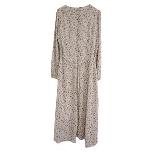 韩国东大门春装新款温柔长裙收腰显瘦碎花裙子长袖打底连衣裙女