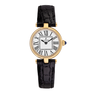 德国LANZOOM蓝族黑巧小金表女士手表女款轻奢复古生日送女友礼物