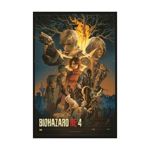 RESIDENT EVIL生化危机9电影游戏海报有框装饰画家用收藏艺术微喷