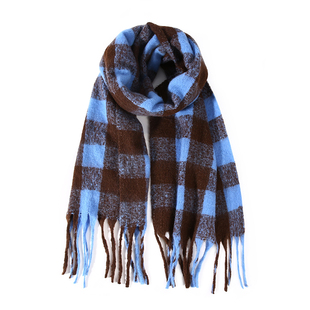 CACUSS围巾冬季女款2026年新款高级感格子情侣含羊毛围脖生日礼物