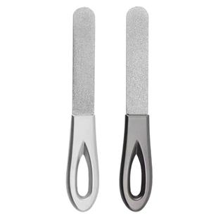 精工指甲锉刀不锈钢双面磨甲器打磨修型美甲工具高档实用指甲锉条